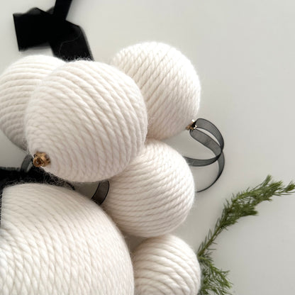 Yarn Wrapped Christmas Ornaments