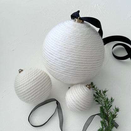 Yarn Wrapped Christmas Ornaments